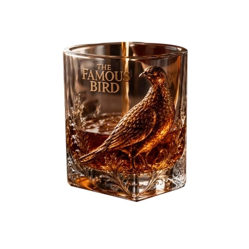 Clear Drink Glass for Shelf Display and Desk Styling, Decorative Sipping Piece for Evening Beverage Service and Display