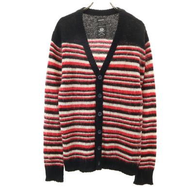 Made In Italy Border Pattern Long Sleeve V Neck Knit Cardigan S Men's Used