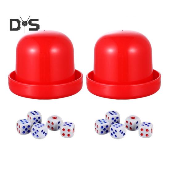 2 set Tärningskopp med bas 10 pricktärningar Kraftig Manuell Skakkopp Vuxna Familjekväll Bar Fest Spel Drickande Brädspel Kasinoutrustning