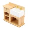 1:12     Accessory  ature Furniture   Kitchen Sink Wooden Wash Basin