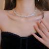 Elegant Rhinestone-Studded Intertwined Necklace & Earring Set