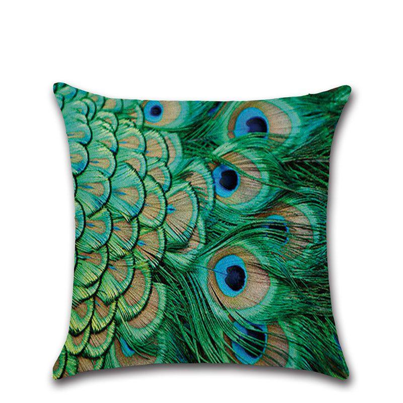 Elegant Peacock Feathers Sofa Bed Car Home Decoration Pillow Case For Stylish Interiors