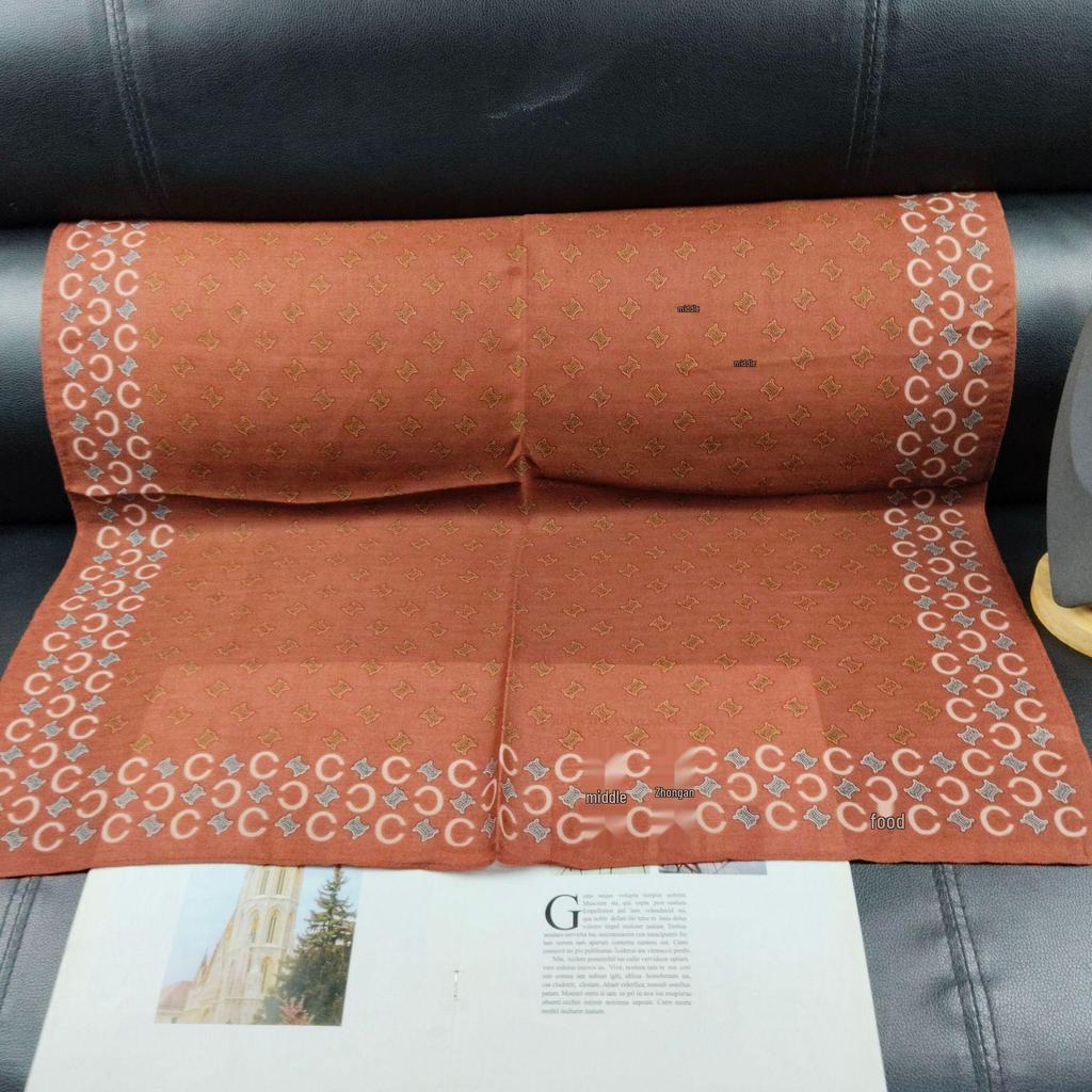 Foulard Rétro Chevrons Coton-Lin Soie: Sensation velours, Petit carré, Châle protection solaire, Cache-cou & Foulard pour femme.