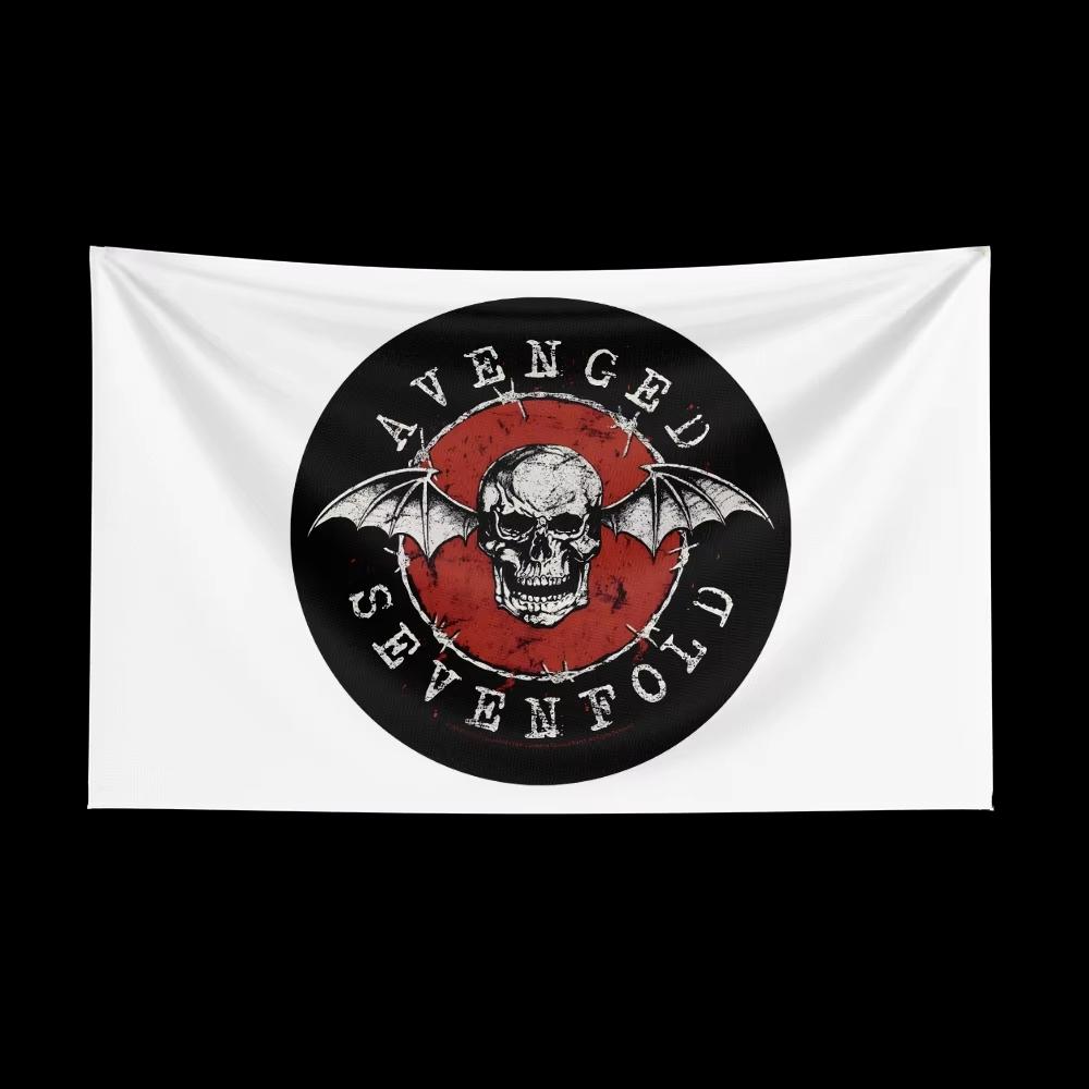 Rock Band Flag Tapestry AAvengeds Sevenfolds Aesthetic Room Decor Background Cloth Wall Art Decor OutDoor Concert Party Banner