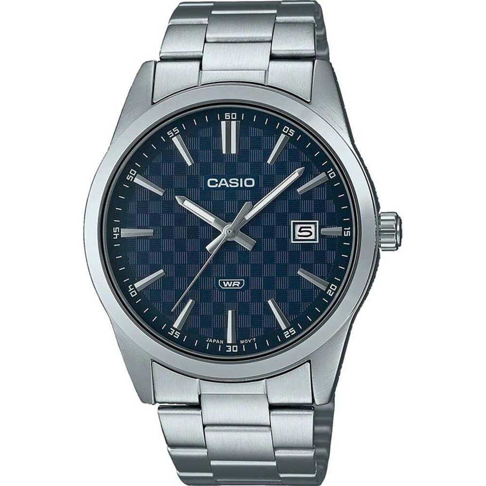 Casio MTP-VD03D-2AUDF Men s Watch Blue Dial Silver Band Bracelet Silver