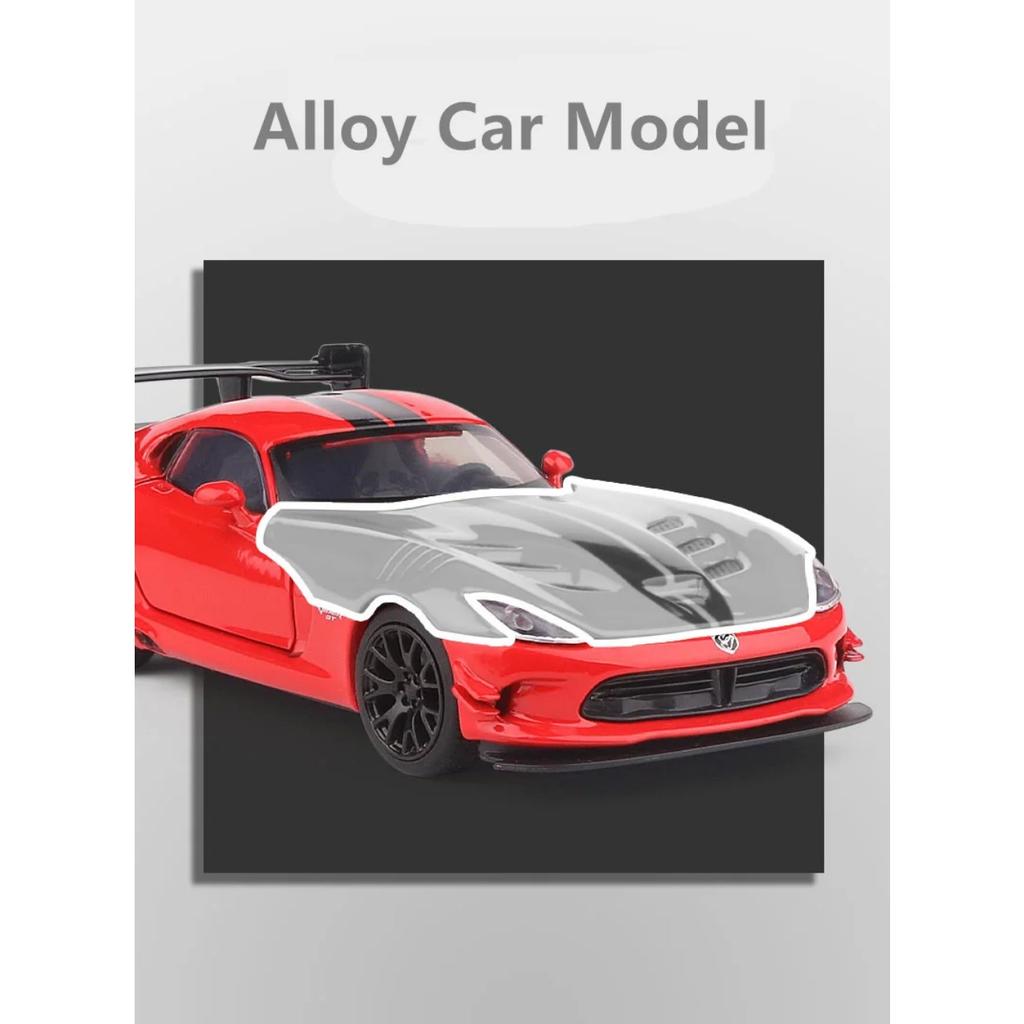 1/32 Dodge Viper ACR SRT Alloy Sports Car Model Diecasts Toy Metal Vehicles Car Model Simulation Sound and Light Boy Kids Toy Gifts