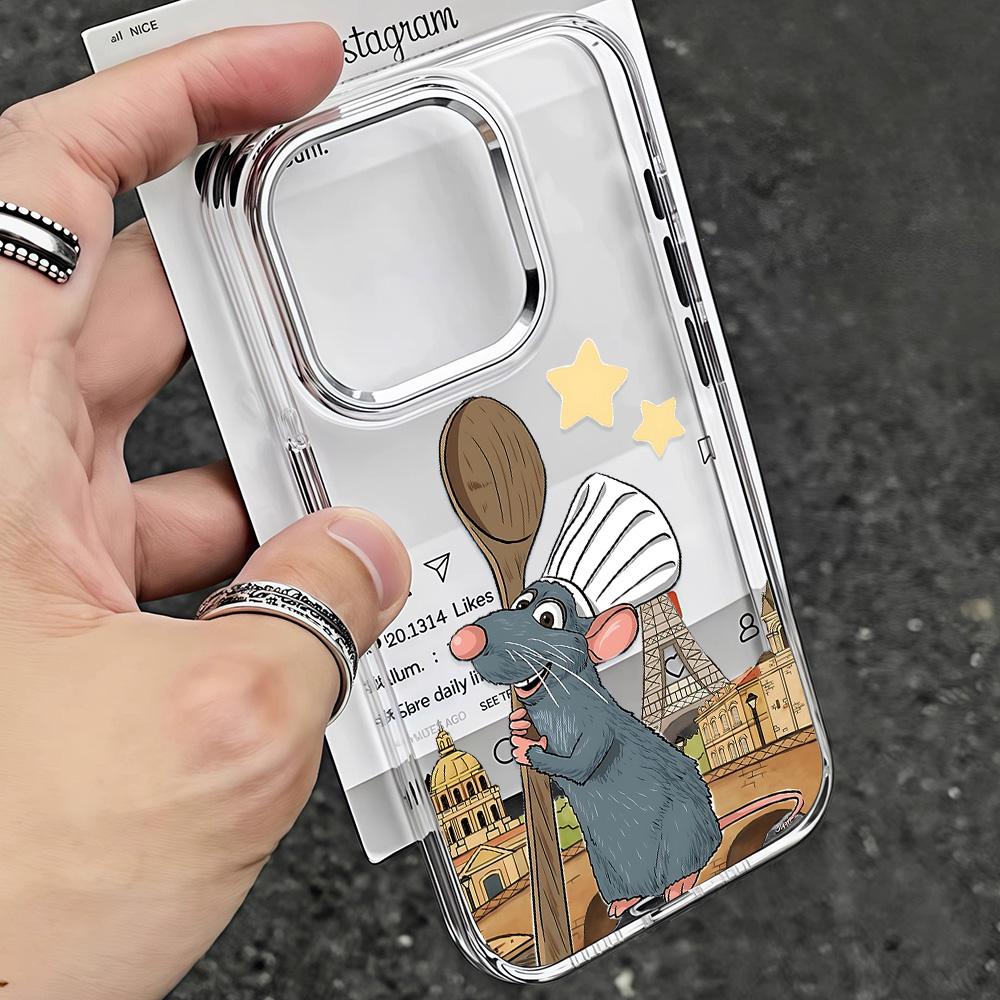 

Cartoon Ratatouille Cute Phone Case For Samsung Galaxy S25 S24 S23 S22 S21 S20 Note20 FE Ultra Edge Plus 4G 5G Transparent Cover Samsung S9 Plus