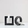 Black and White Marble Circular Knot Statue, Desktop Decoration, Creative Rope Knot Sculpture, Home Decoration Ornaments
