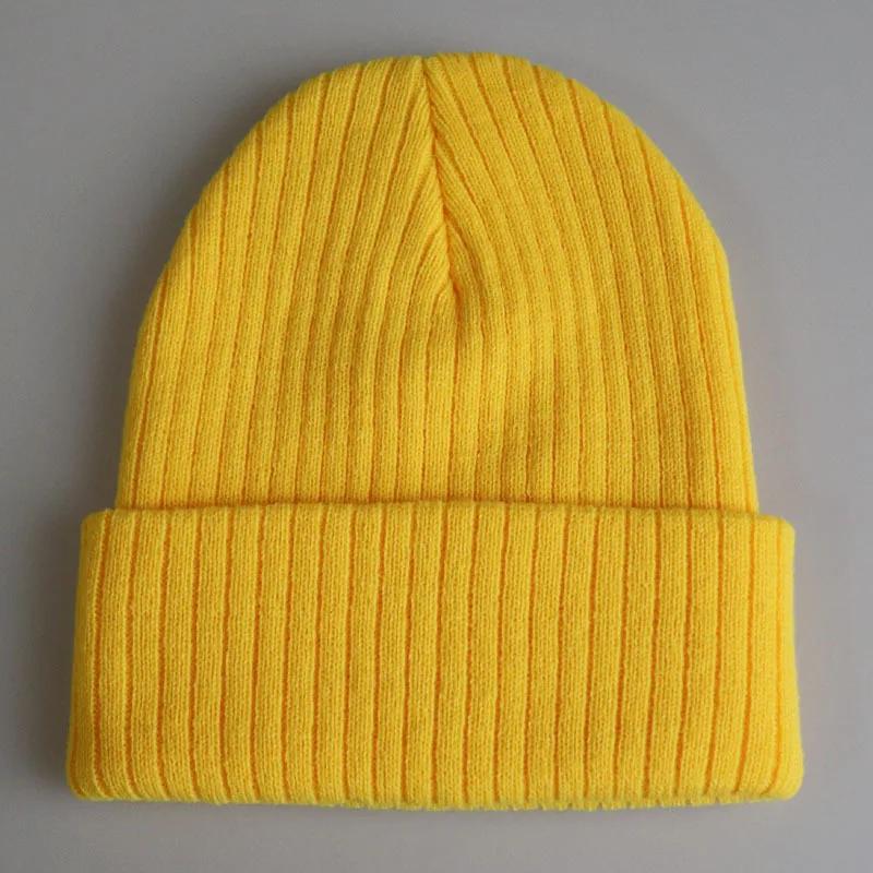 Solid Color Unisex Beanie Keep Warm Knitted Hat Fashion Hip Hop Stripe Winter Hats Skuilles Dad Ski Ladies Casual Bonnets Cap