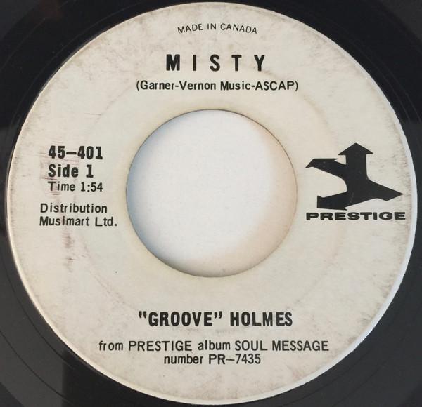 

7inch Record RICHARD GROOVE HOLMES - Misty 45401 Prestige Canada Jazz Used