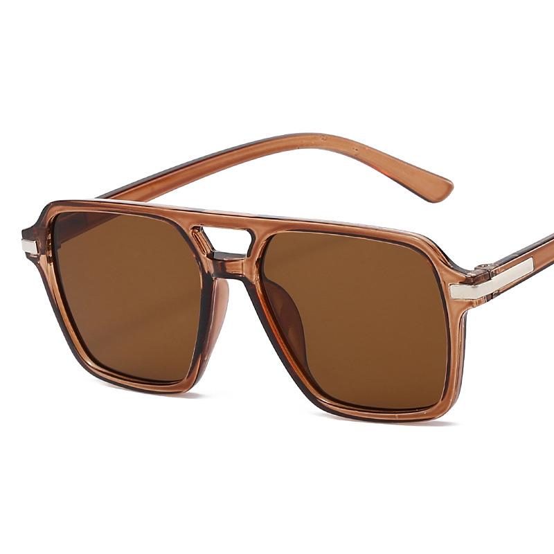 Square Women Sunglasses Retro Large Frame Men Sunglasses Fashionable Black Lens Glasses Travel Driving Punk Aviator Sunglasses