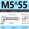 304 Stainless Steel Round Head Phillips Screw with Flat Washer (Sizes M3, M4, M5, M6)