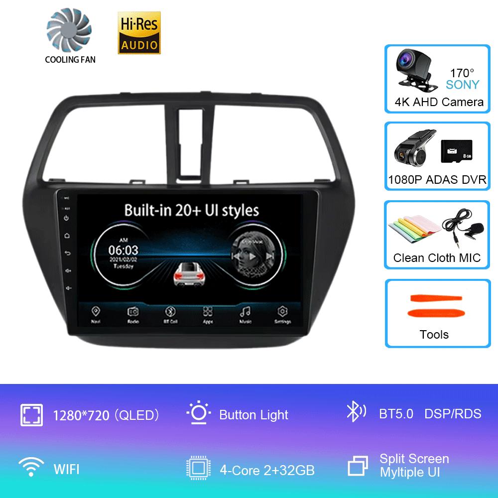 Android 14 Car Radio For Suzuki SX4 2006-2014 Multimedia Video Player 2 Din 4G WIFI Wireles Carplay Navigation GPS RDS Head Unit