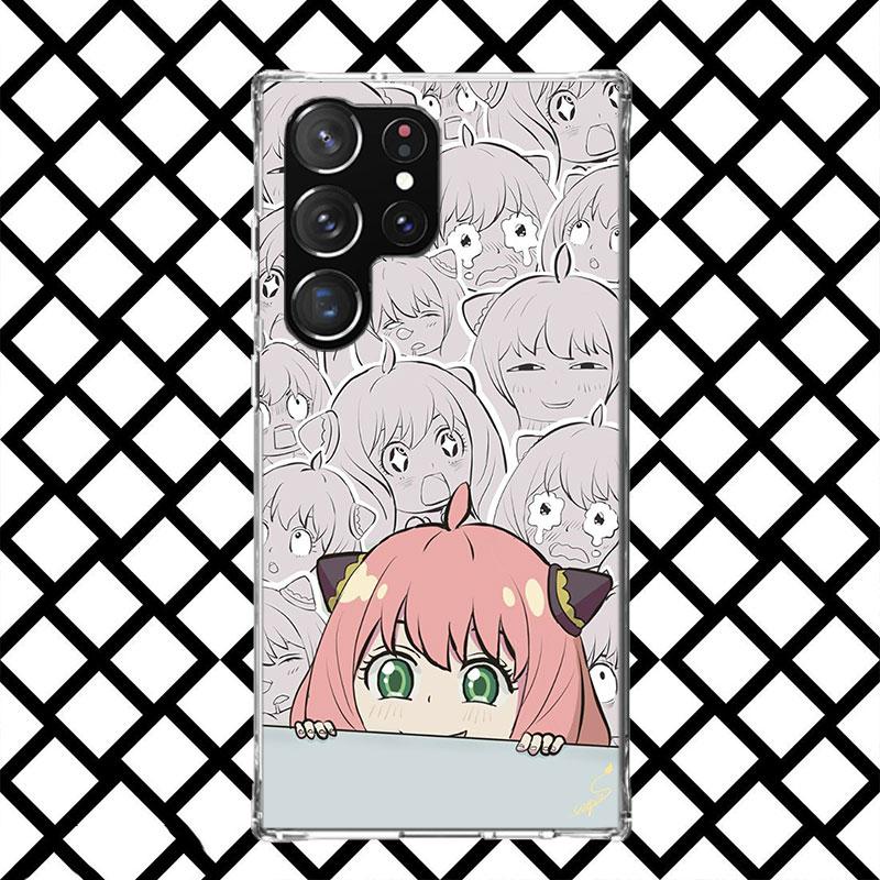 S-Spy Family Anya Phone Case for Samsung Galaxy S26 S25 Edge S24 S23 Ultra S22 Plus S21 FE S20 + Soft Cover Print Fundas Galaxy