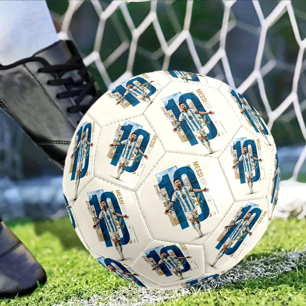 Messi Soccer Ball Size 5 Football Machine Sewn Indoor/Outdoor Universal Football Sports Enthusiast Gifts Perfect Birthday Christmas Gift Idea