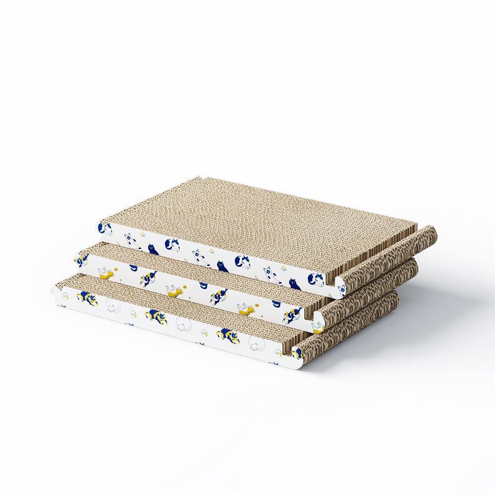 Foldable Triangles Cat Scratching Board Scratcher Cardboard Thicken Corrugated Paper Cat House Pet Grinding Claw Cardboard
