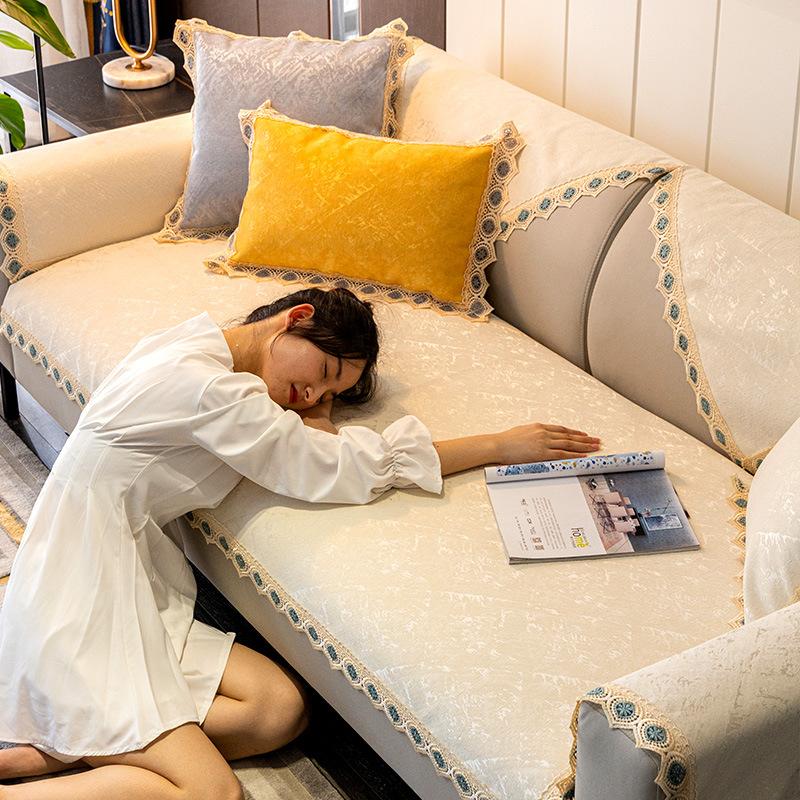 Affordable Luxury Style Sofa Cushion Four Seasons Universal Non-Slip Cover Cover New Simple Modern Sofa Cushion Cover Towel