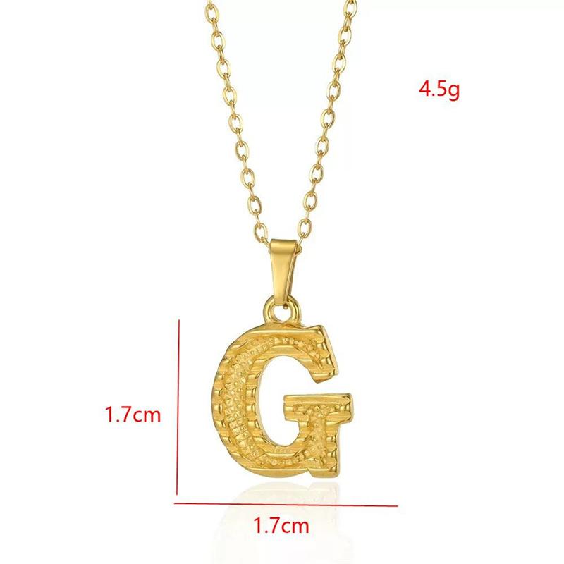 Stainless Steel Initial Necklaces For Women Men Gold Color Letter Necklace Pendant Jewelry Male Female Neck Chain Birthday Gift
