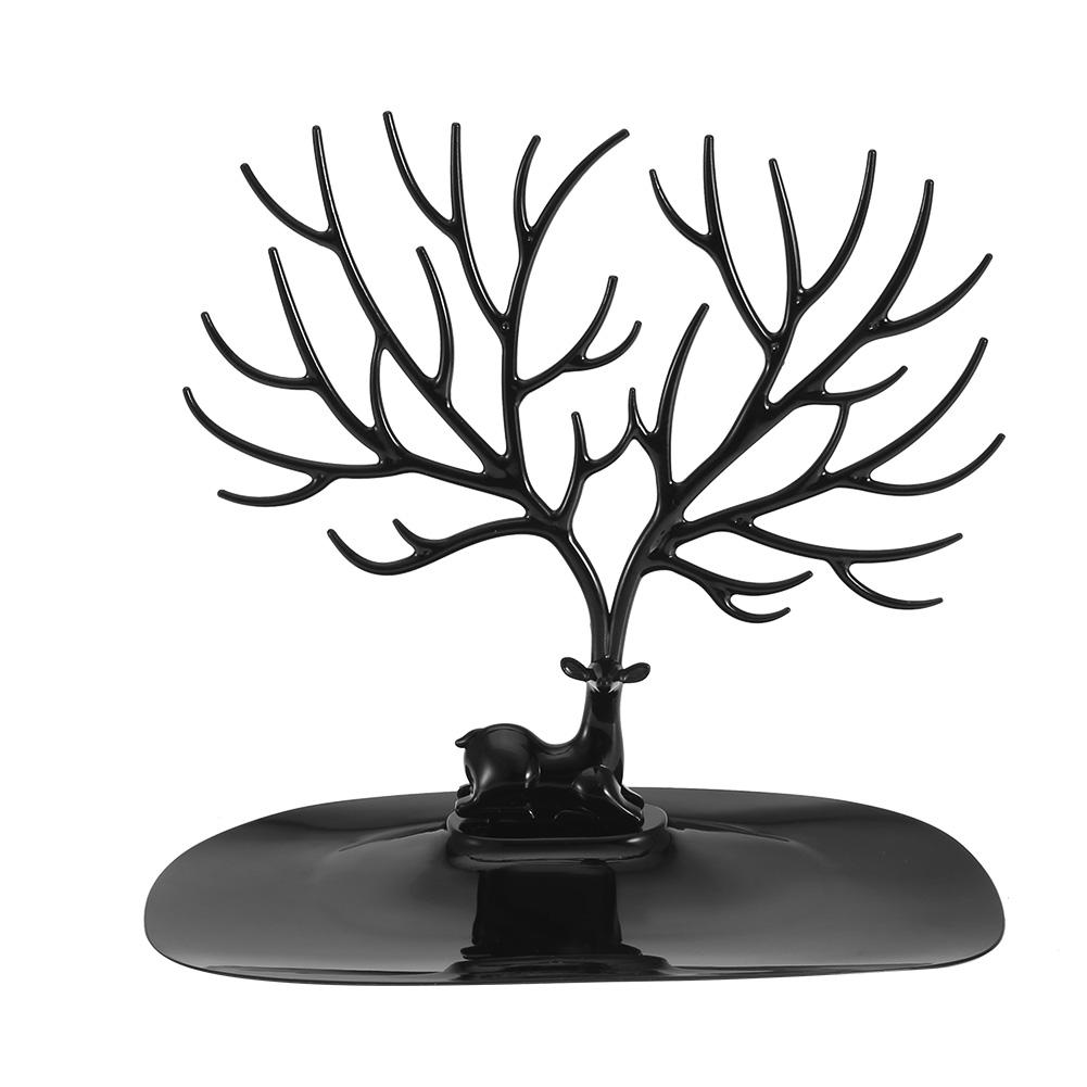 Antler Shape Dish Necklace Bracelet Pendant Jewelry   Display Holder (Black)