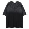 2025 Thorn Series Letter Embroidery Distressed Washed American Short-Sleeve T-Shirt Unisex Loose Trendy Hip-Hop Short Sleeve