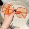 New Large Frame Rice Nail sunglasses Fashion Women's Outdoor Sunshade Sun Glasses Women Gradient Glasses UV400 Oculos De Sol