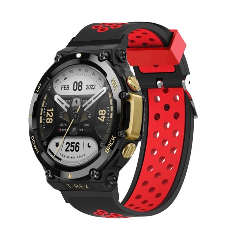 Compatible for HuamiAmazfit for T Rex 2 Band Adjustable Soft Washable Replace Strap Wristband Bracelet Waterproof Dual C