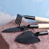 Garden Potted Plant Hand Tool Kits Plant Gardening Shovel Spade Rake Trowel Wood Handle Metal Head