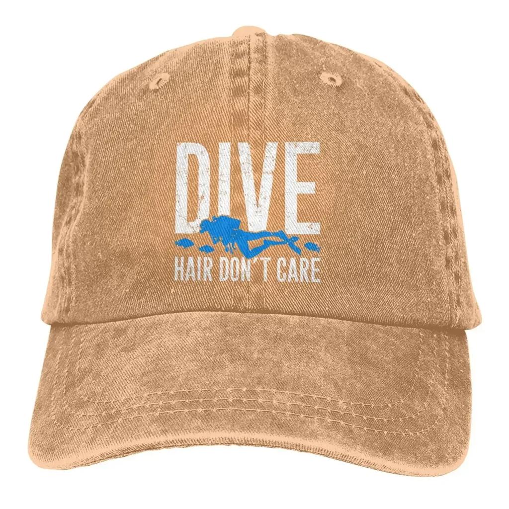 Hair Don't Care Baseball Cap Men Cowboy Hats Women Visor Protection Snapback Dive Scuba Diving Caps