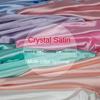 Material Gros Satin Cristal Lucios Greu la Metru pentru Haine Rochie Hanfu Decorațiune Croială DIY Pânză Simplă Anti-șifonare Albastru