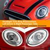 For Mini For Cooper F55 F56 F57 2014- Gloss Black/Silver Plated Headlight Ring Bezel Trim Surround Cover 51137300631