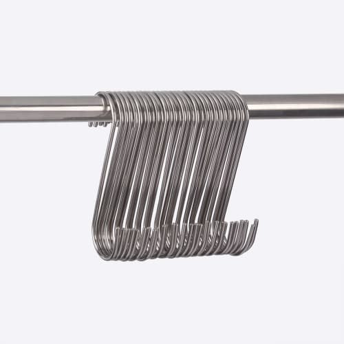 Pack of 30 Large S-Hooks, Long, Stainless Steel (14cm, Pack of 30)