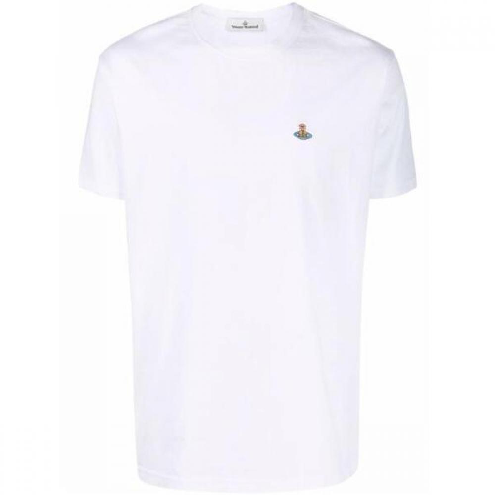 

Vivienne WesTwood Luxury 3g010006 Embroidered Logo ShorT Sleeve T shirT XL