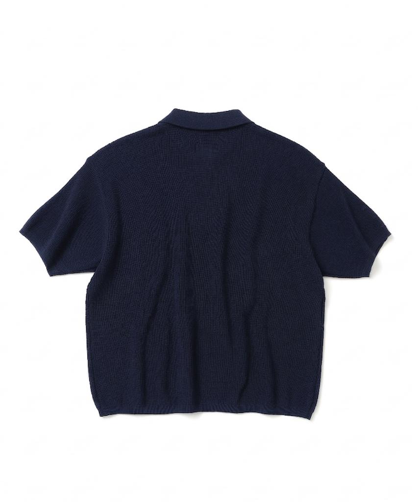 KNITTED Coolever Pk Crop Short Sleeve Knit Tee Navy