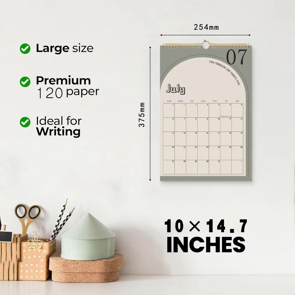 English Monthly Wall Calendar 18 Months Calendar Planner  Home Decoration