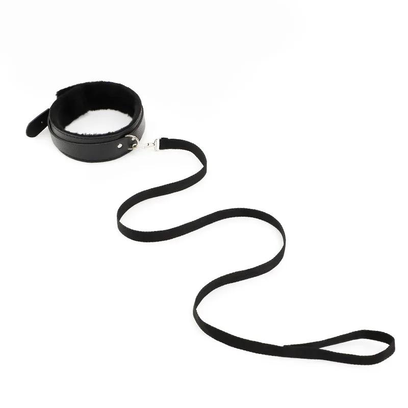 Kits Sexy Leather Plush Sex Bondage Set Handcuffs Sex Games Whip Gag Nipple Clamps Sex Toys For Couples Exotic Accessories