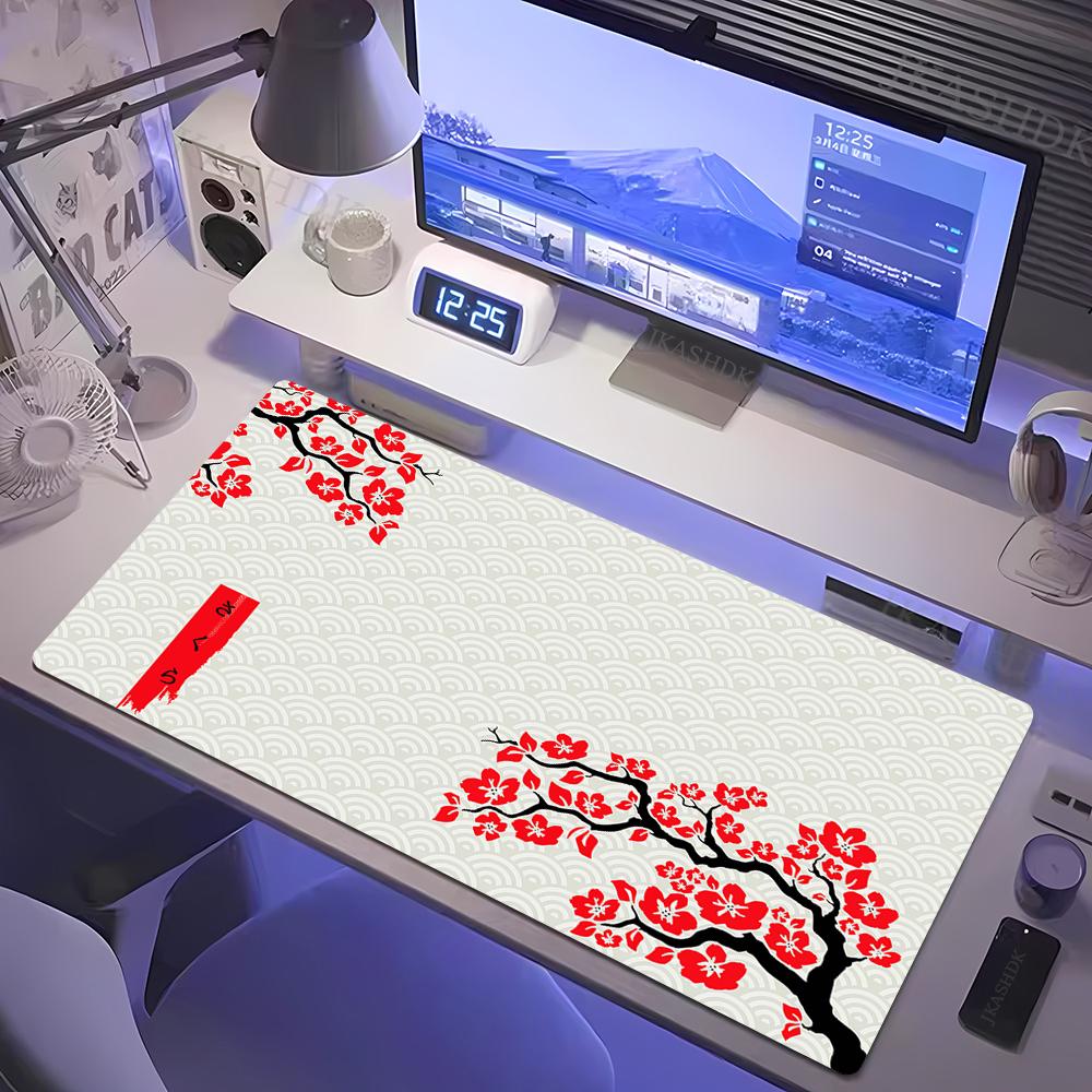 Große Gaming-Mauspads Sakura-Mauspad Computer-Mauspad x Lila und Weiß Maismatte Schreibtischunterlagen PC-Tastaturmatten Tischmatte
