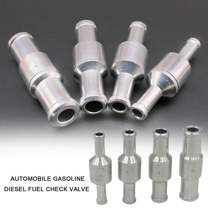 6-12mm Non-return Valve Chrome One-way Non-return Check Valve Auminium Fuel Water Gas Air Vacuum 6mm/8mm/10mm/12mm
