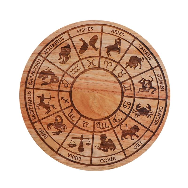 Divinations Energy Pendulums Plate Dowsing Divinations Board Wood Pendulums Witchcrafts Board for Beginner Witchcrafts Supply