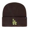 Winter Beanie - 47 BRAND - B-HYMKR12ACE-BWC - Brown - 100% Acrylic - Los Angeles Dodgers Logo