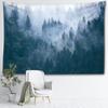Tapiserie Misty Forest Závěs na stěnu Přírodní a minimalistická scenérie Bohémské umění Moderní styl Home Decor