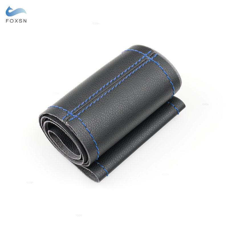 Universal 38cm Hand Sewing Microfiber Leather Car Auto Accessories Interior Steering Wheel Braid Cover With Needle and Thread