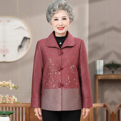 Coat Women's Suit New Autumn and Winter Clothes Velvet Clothes Old Lady