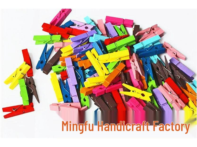 

Винтажные зажимы для фото и заметок ручной работы, цвет натурального дерева