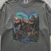 Vintage Wildtiere Komfortfarben T-Shirt - Elch Bär Wolf Hirsch Natur T-Shirt