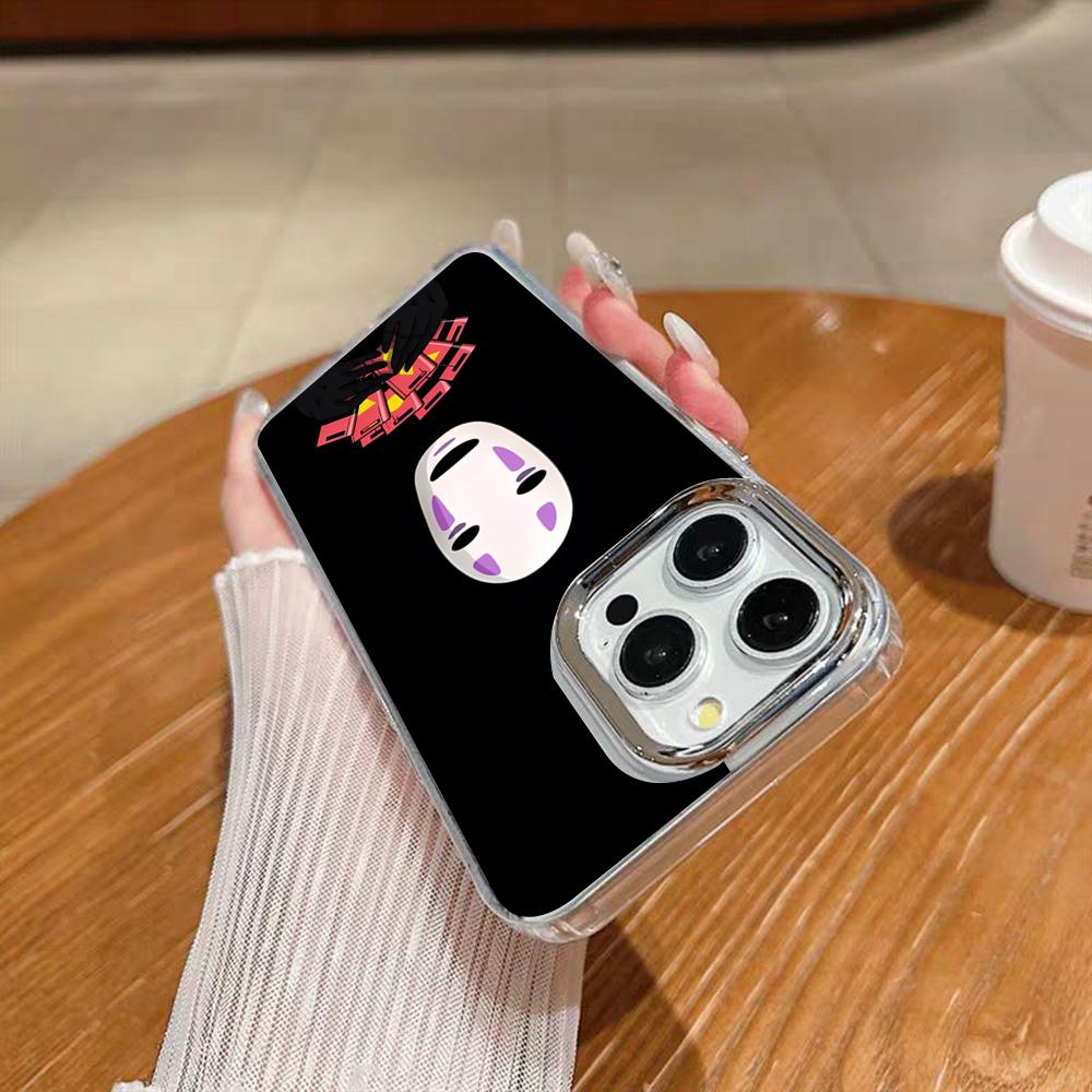 Cartoon H-Hayao M-Miyazaki Phone Case For Iphone 17 16 15 14 13 12 11 Pro Max Xr Air Plus Silicone Cover Silver Hard Shell Cove