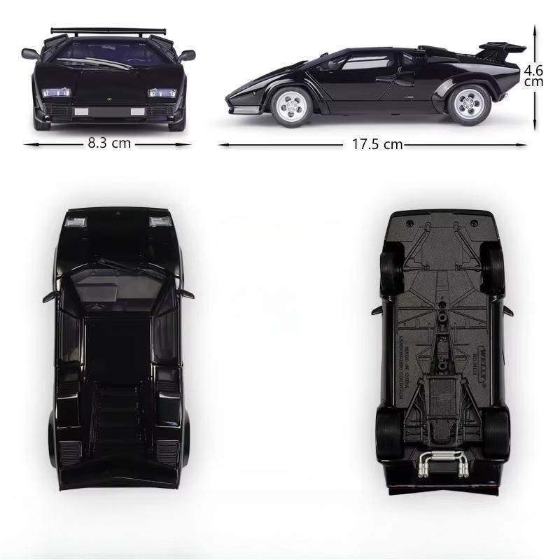 1/24 Высококачественная литая модель автомобиля WELLY Lamborghini Countach LP 5000S Гоночная машина Металлическая экзотическая игрушка из сплава для детской коллекции