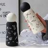 Round-shapes Lid Coffee Cup Black White Vacuum Water Bottle New Thermal Car Cup  Gifts