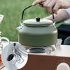 Aluminum Outdoor Hiking Kettle Pots Cookware 1100ml Camping Kettle Stovetop Whistling Teapot Camp Teas Coffee Pots