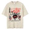 Unisex Washed Vintage Horror Anime Junji Ito Uzumaki Graphic T-shirt Men Women Manga Retro Oversized T Shirt Y2k Casual Cotton T-shirts