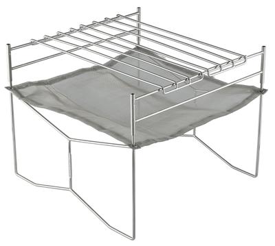 NANGGEAR Camp Bonfire Stand Fire Pit Stainless Steel Mesh Solo Grill Large Color (Nanko Gear) 11105-H2 (SOLO-303-H2)